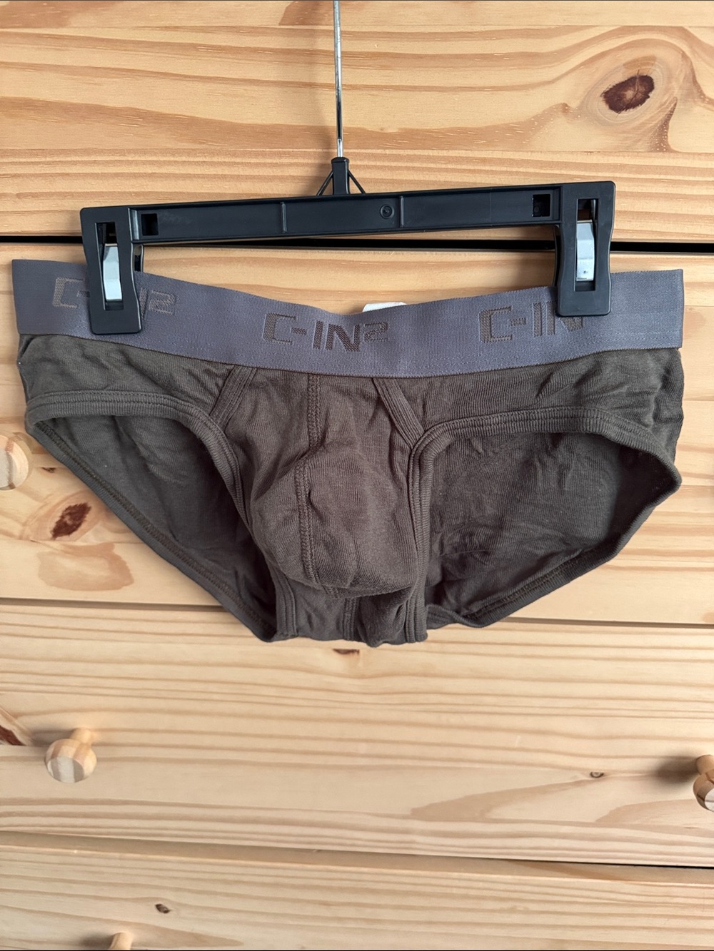 C-IN2 Men's Brown Gray  with Gray Waistband - Supportive Everyday Fit